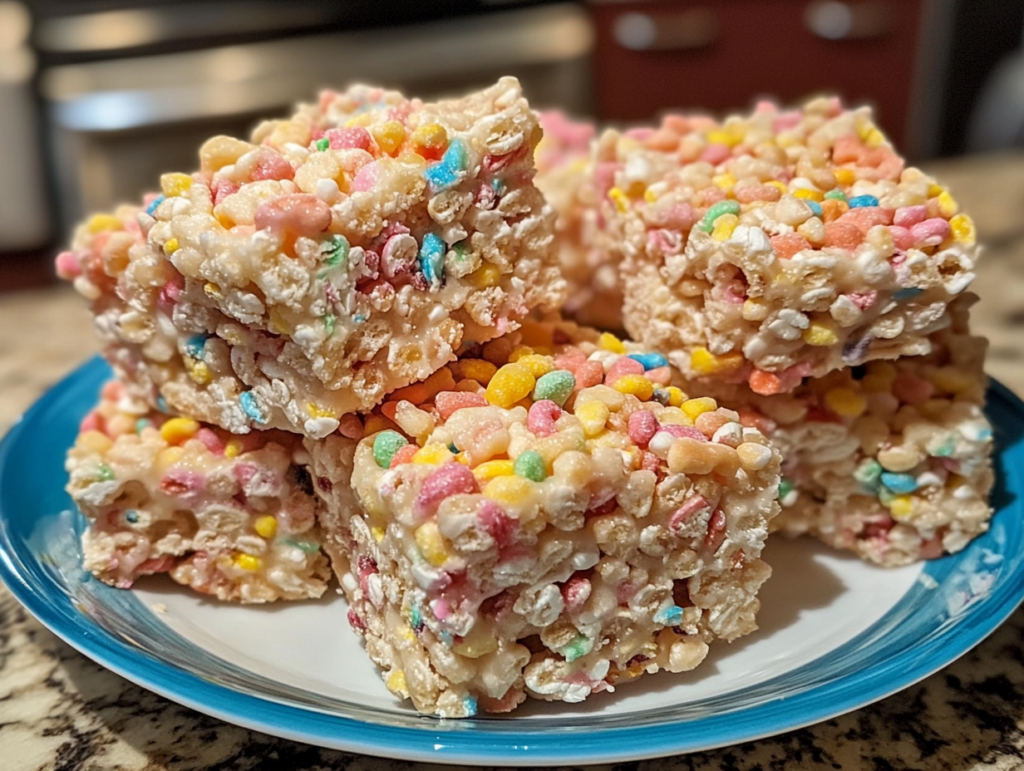 Fruity Pebble Rice Crispy Treats