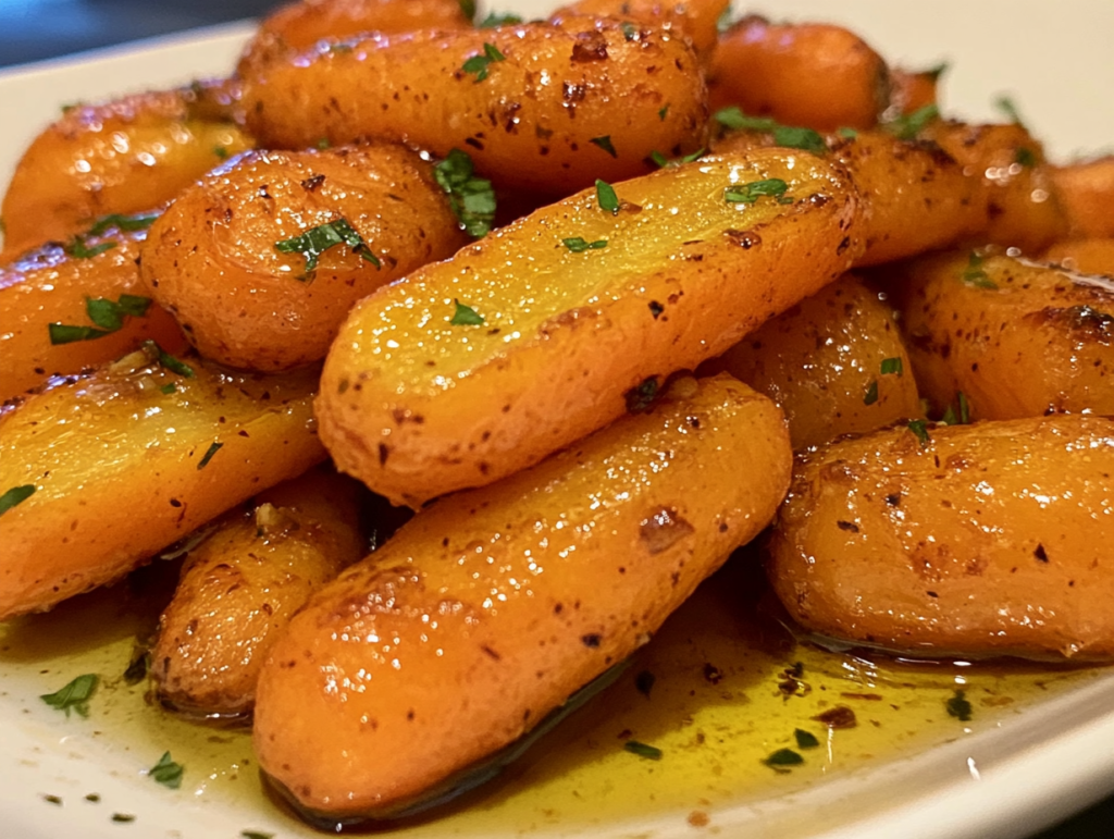 Honey Garlic Butter Roasted Carrots