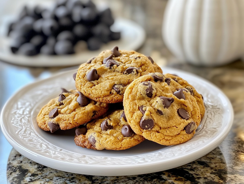 Chewy Pumpkin Chocolate Chip Cookies